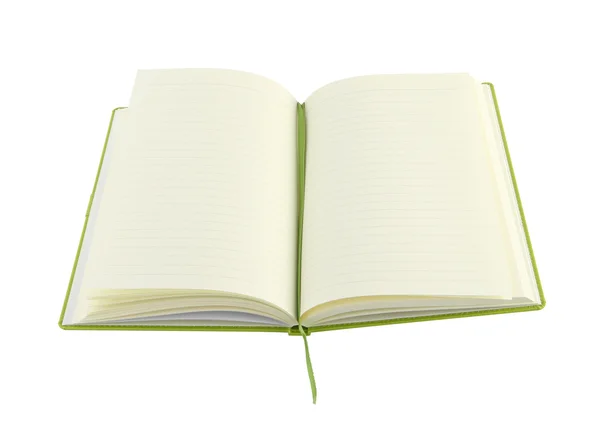 Prázdný řádek notebook na bílém pozadí. — Stock fotografie