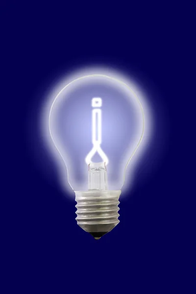 Mała litera blask wewnętrzny Lampa elektryczna. — Zdjęcie stockowe
