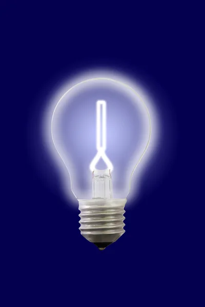 Kleine Buchstaben leuchten innere elektrische Lampe. — Stockfoto