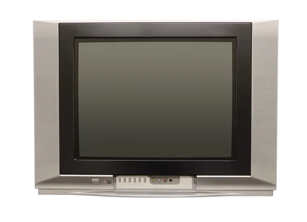 Televisione stereo schermo bianco su sfondo bianco . — Foto Stock