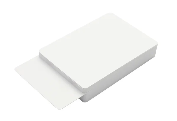 Playing empty card stack on white background. — Stock Photo, Image