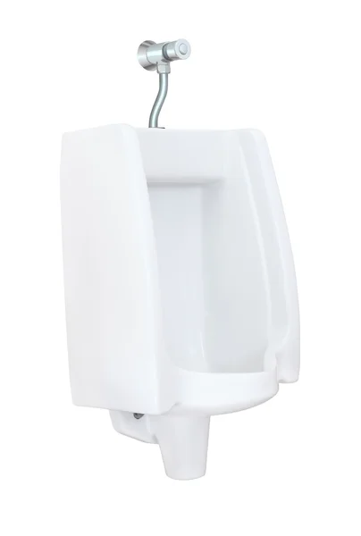 pisuar beyaz zemin üzerine boşaltma Vanalı tarafını.