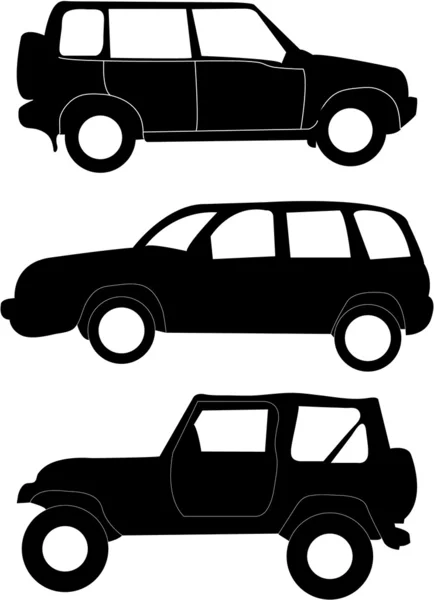Automobily ilustrace — Stockový vektor