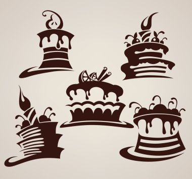 Vector collection of cakes images and arts
