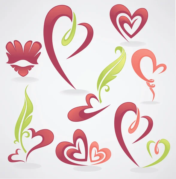 Vector collection of love concept, labels and forms — Stock Vector