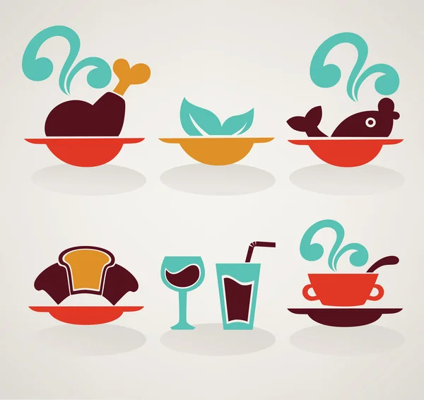 Repas tous les jours dans un style info-graphique, collection vectorielle — Image vectorielle