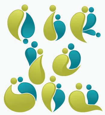 parlak renkler, vektör collectio iletişim soyut