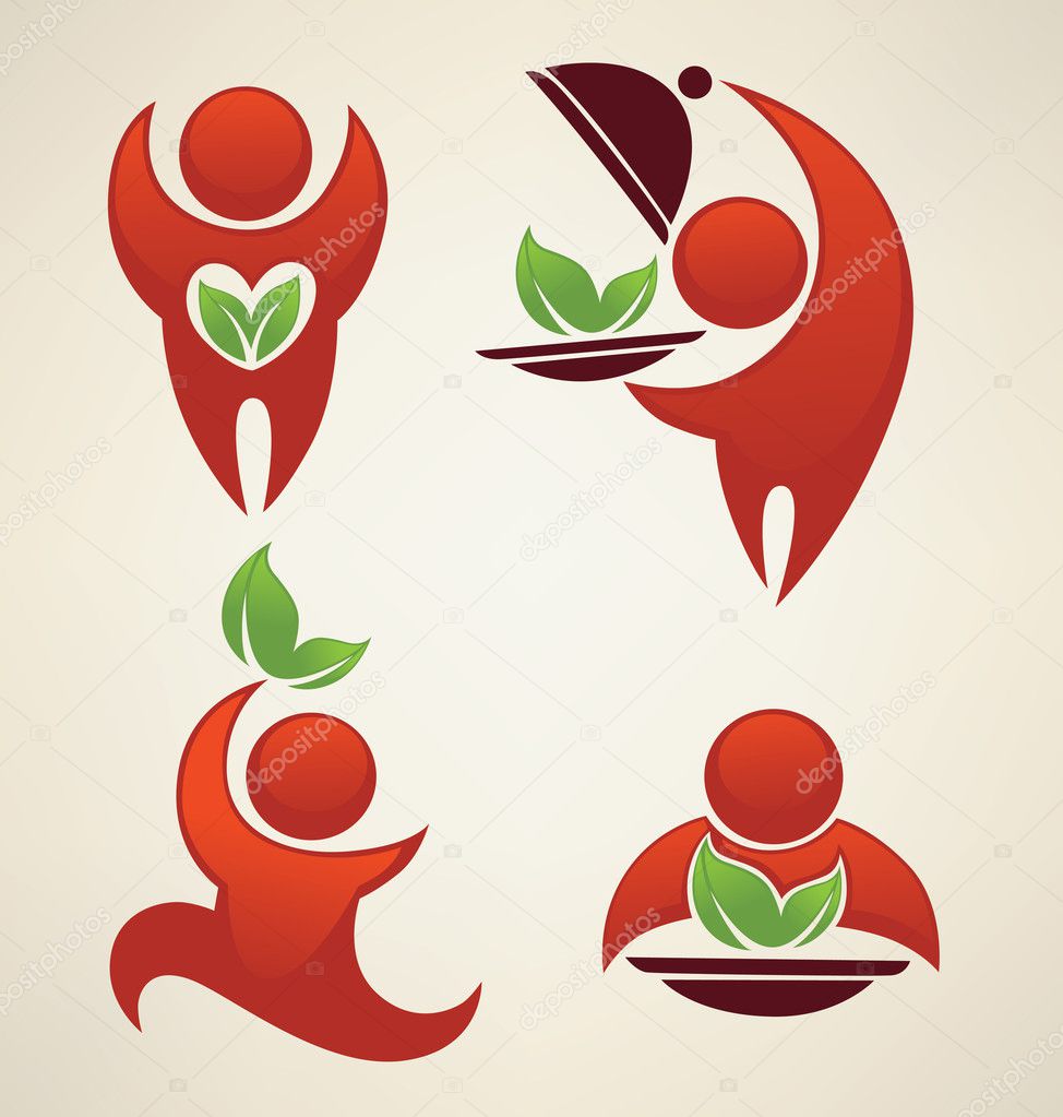 Vector collection of healthy meal, vegetarian food