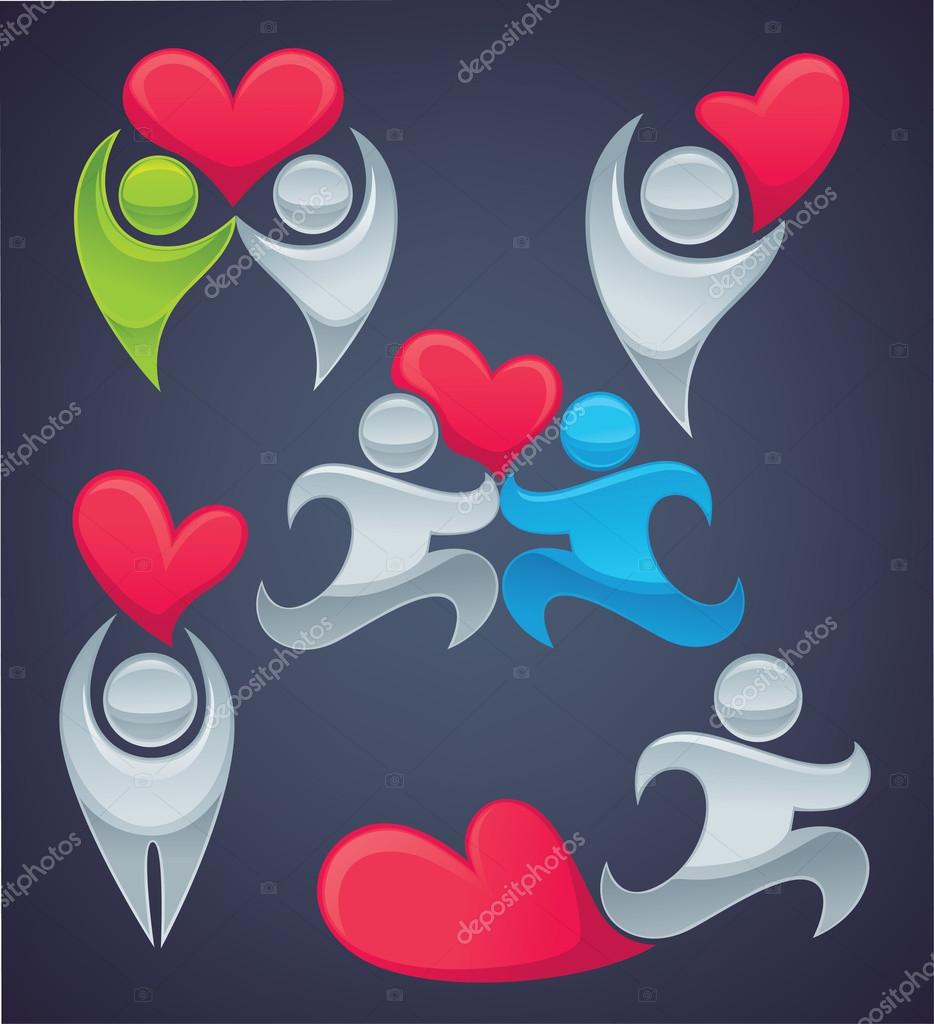 Vector collection of love concepts