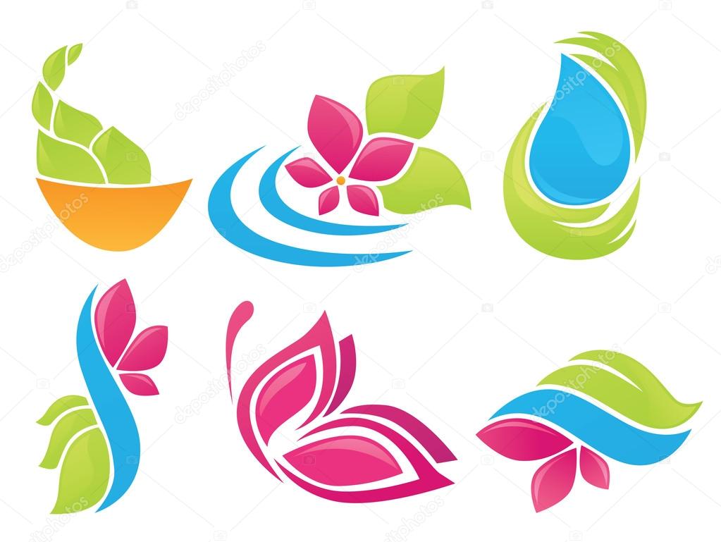 Beauty of nature vector collection of sign, symbols and icons