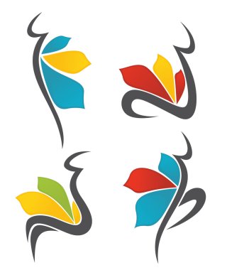 kızlar parlak çiçekler gibi bakmak veya kelebekler Parlatıcı