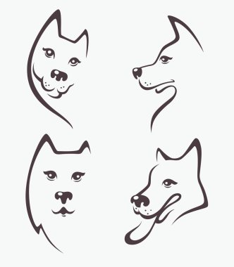 çok güzel çizgi film vektör köpekler, benim en sevdiğim hayvan