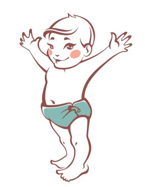 Erkek, vektör görüntü küçük bir oğlan