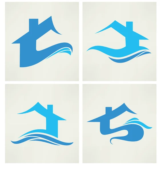 Votre maison près de l'eau — Image vectorielle