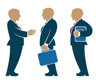 komik tarzı İşadamlarından Silhouettes