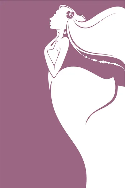 Vektor-Grußkarte mit Bild der schönen Braut — Stockvektor