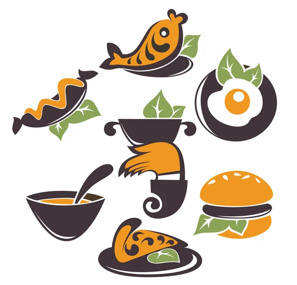 Společné rychlého občerstvení a každodenní jídlo — Stockový vektor
