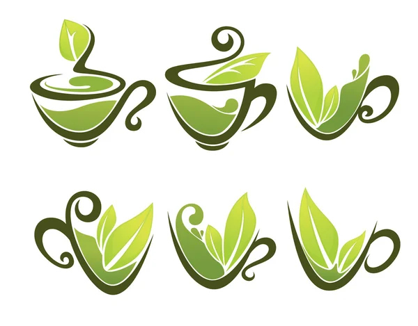 Herbal green tea — Stock Vector