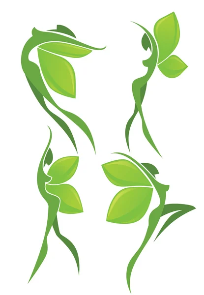 soyut doğası kadınlara farklı pozlar