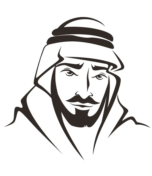 Handsome arabian man — Stock Vector