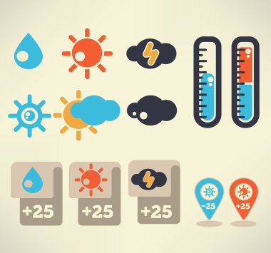 widget'ınızı hava vector Icons set