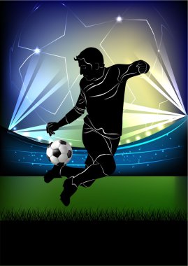 futbolcu - top sürme atlama