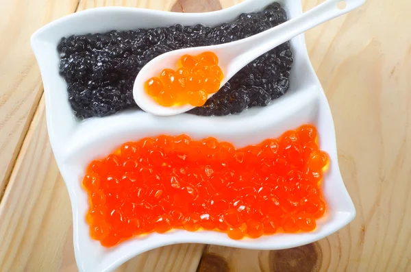 Red and black caviar — Stock Photo, Image