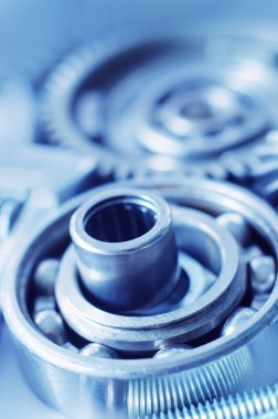 makine dişli, metal cogwheels, somun ve civata