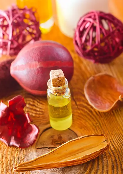 Aroma oil and other objects for spa — Stock Photo, Image