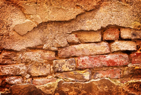 Vecchio muro di mattoni — Foto Stock