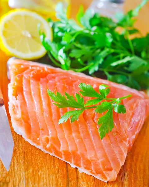 Salmone crudo — Foto Stock