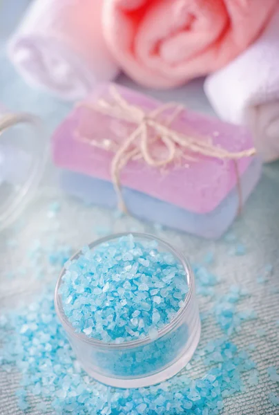 Blue sea salt — Stock Photo, Image