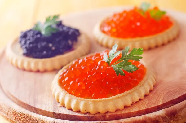 Red and black caviar — Stock Photo, Image