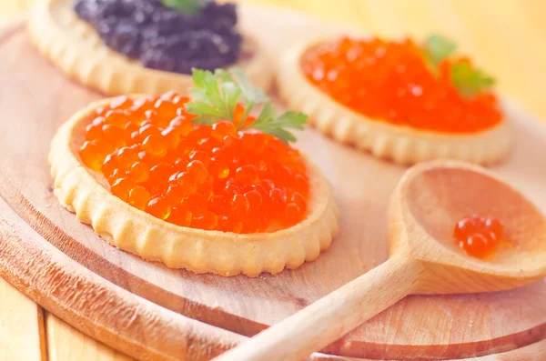 Red and black caviar — Stock Photo, Image