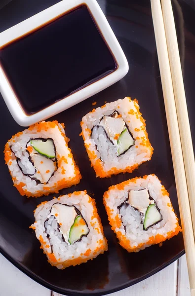 Rollos en un plato — Foto de Stock