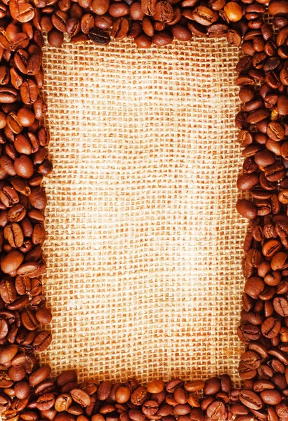 Frame van koffiebonen — Stockfoto