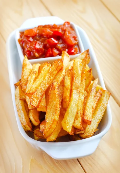 Um serviço de batatas fritas — Fotografia de Stock