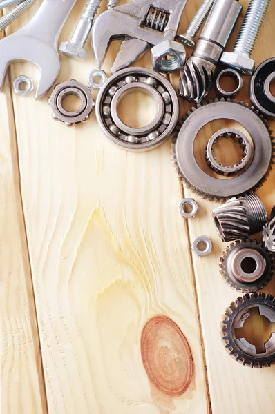 Mechanical ratchets, nuts and bolts — Stock Photo, Image