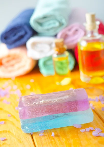 Spa still life with handmade soap — Stock Photo, Image