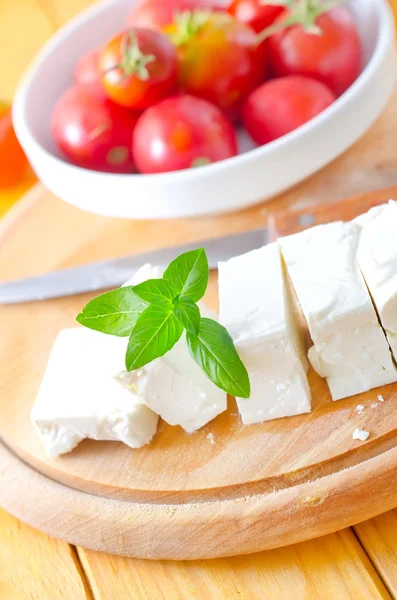 Feta cheese and tomatoes — Stock Photo, Image