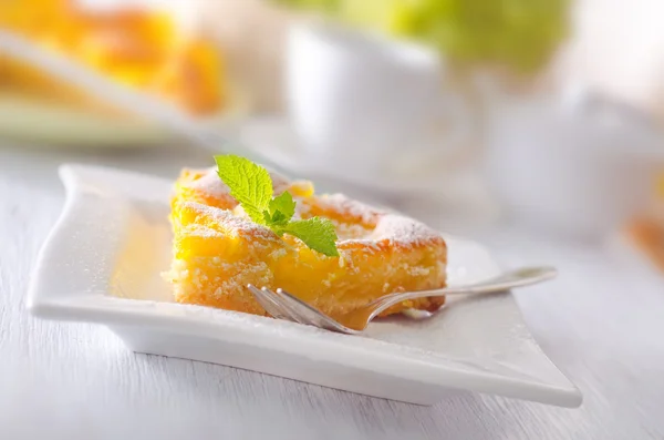 Tarta con melocotón — Foto de Stock