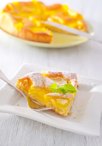 Pie with peach — Stock Photo, Image
