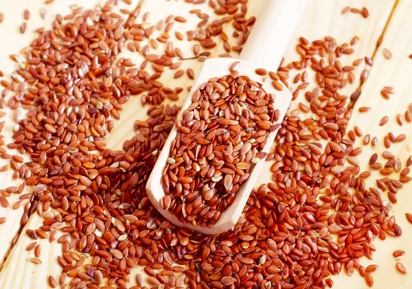 Brown flax seed — Stock Photo, Image