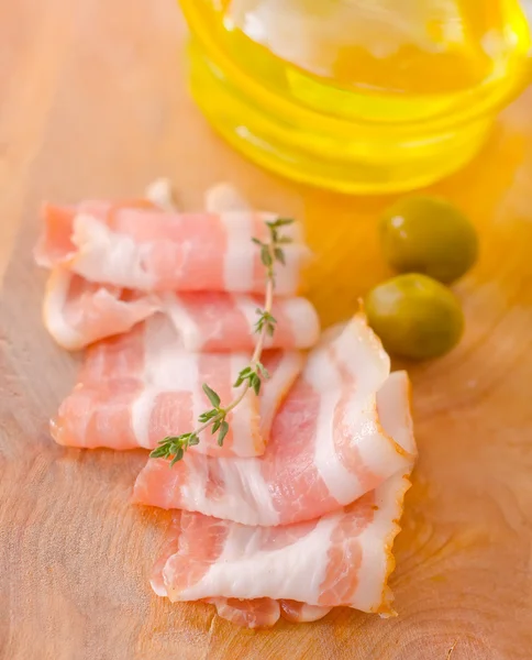 Bacon raw — Stock Photo, Image
