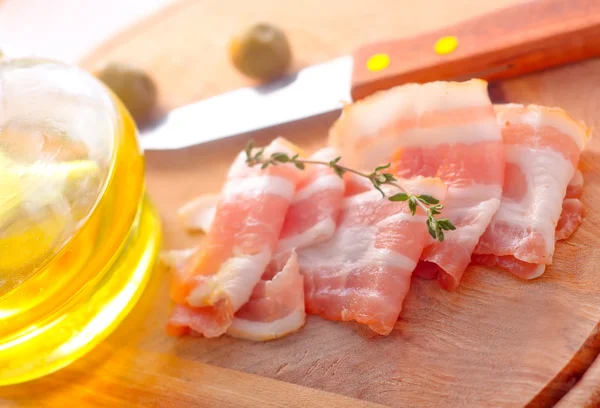 Bacon raw — Stock Photo, Image