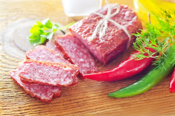 Salami. — Foto de Stock