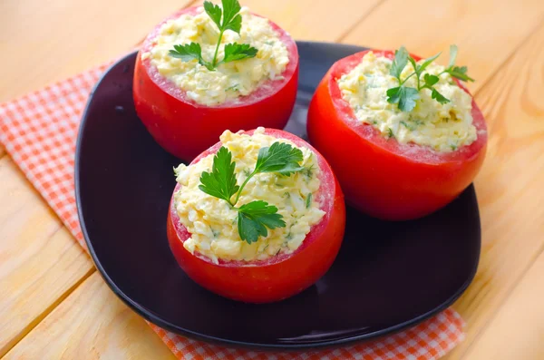 Tomato with cheese — Stock Photo, Image