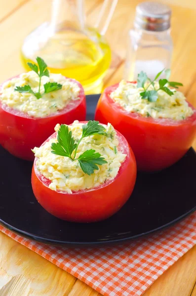 Tomato with cheese — Stock Photo, Image