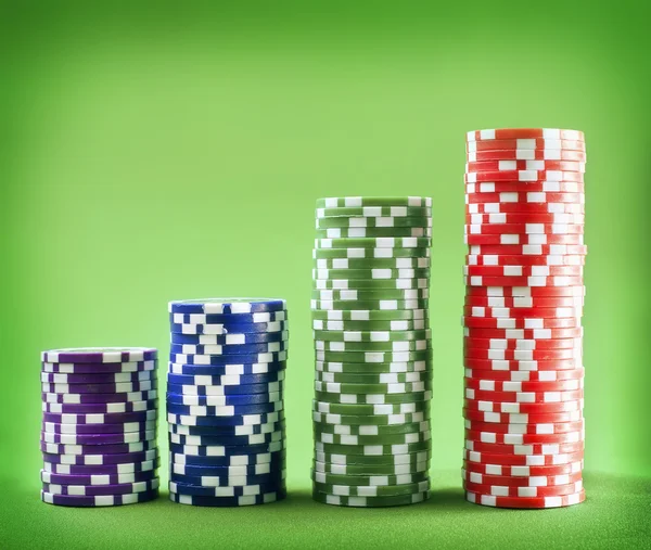 Chips für Poker — Stockfoto