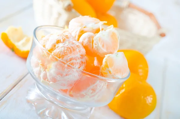 Tangerines dans un vase en verre — Photo